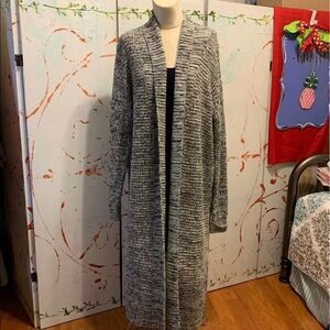 FINAL PRICE:  Grifflin Paris S/M-(fits larger) black and white long cardigan